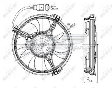 Motor del ventilador del sistema de refrigeración 47406 NRF