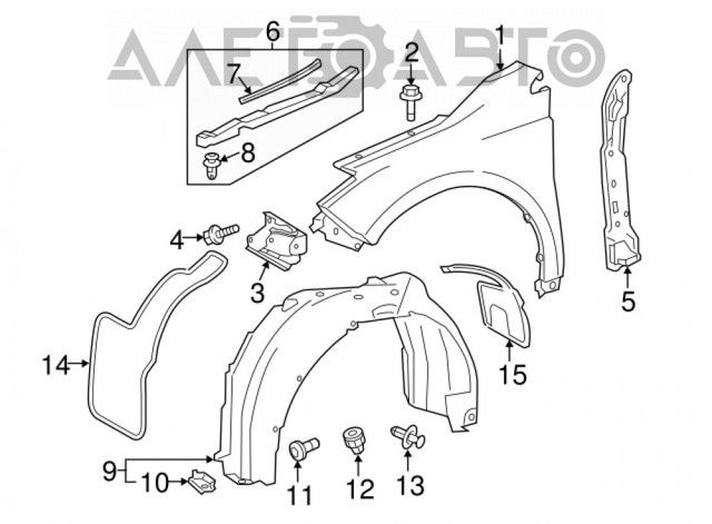 Боковая часть передняя правая Signeda PTY10351AR цена, от 78.72 USD