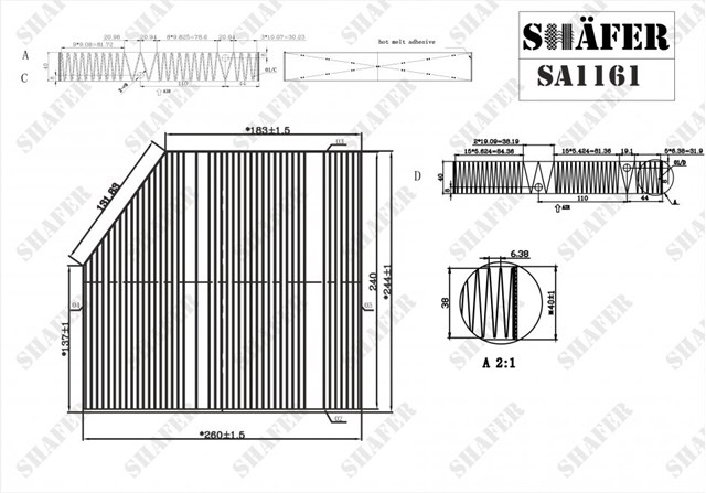 SA1161 Shafer Внутрисалонный фильтр
