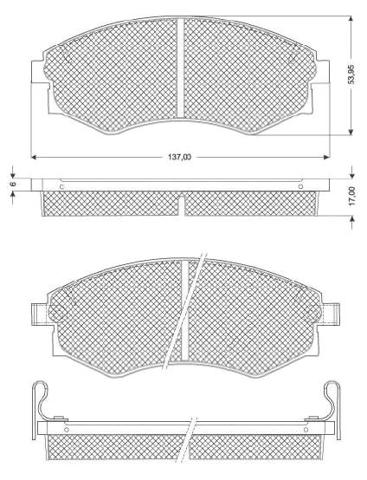 Купить BDS051 Starline Колодки тормозные