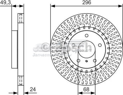 Купить 0986479T44 Bosch Ротор тормозной