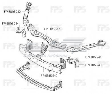 Рамка радиатора правая FPS FP6815242