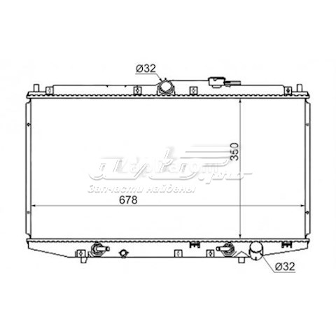Радиатор охлаждения двигателя SAT HD0003CF цена, от 82.60 USD