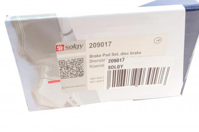 Передние тормозные колодки 209017 Solgy