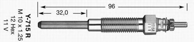 Купить Y715R NGK Свечи накала