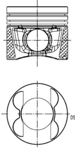 6420301318 Mercedes pistão do kit para 1 cilindro, 2ª reparação ( + 0,50)