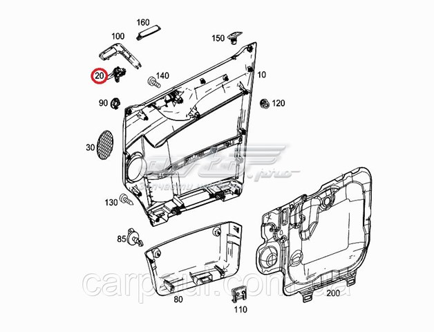 Ручка правой двери наружная Autotechteile 1007634