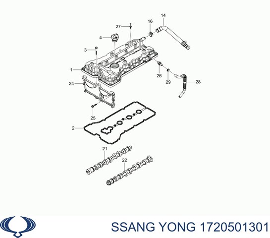 Распредвал двигателя впускной Ssang Yong 1720501301