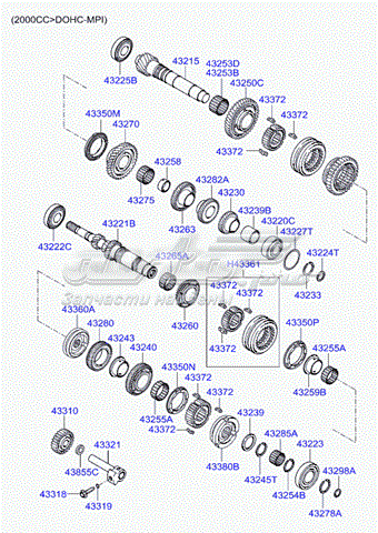 4337032100 Hyundai/Kia anel de sincronizador