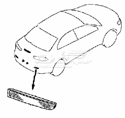 Правый катафот заднего бампера 8355A040 Mitsubishi