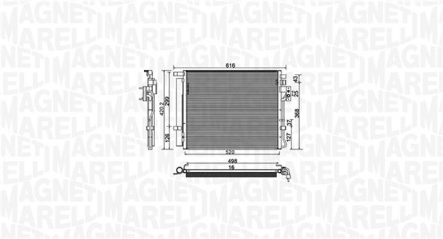 Радиатор кондиционера MAGNETI MARELLI BC983