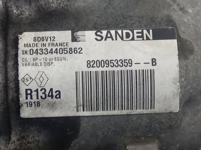Компрессор кондиционера 8200953359B Renault (RVI)