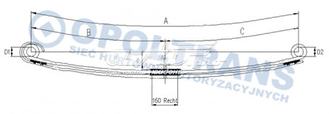 Рессора передняя F020T709ZA75 Weweler