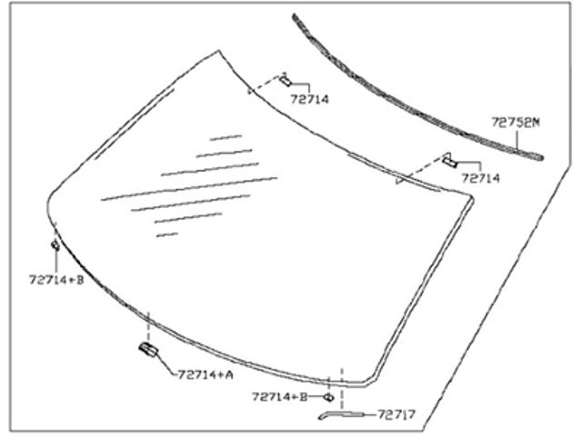 Купить G2700KB51B Nissan/Infiniti Ветровое стекло