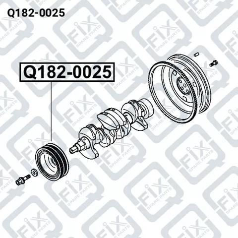 Шкив коленвала (демпфер) Q-fix Q1820025 цена, от 49.36 USD