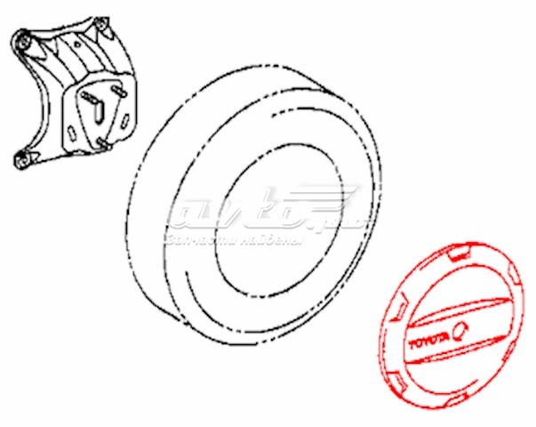 Capa da roda de recambio para Toyota RAV4 (XA2)