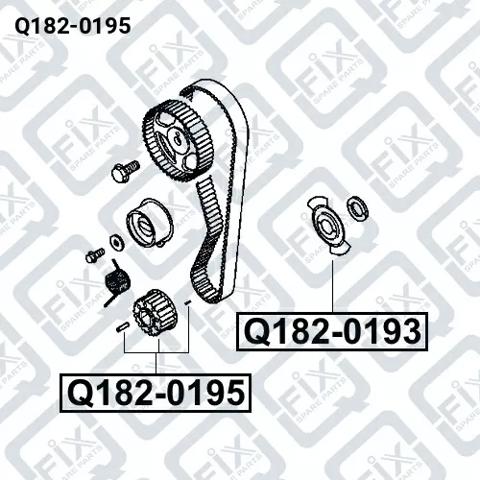 Купить Q1820195 Q-fix Шестерня привода коленвала двигателя