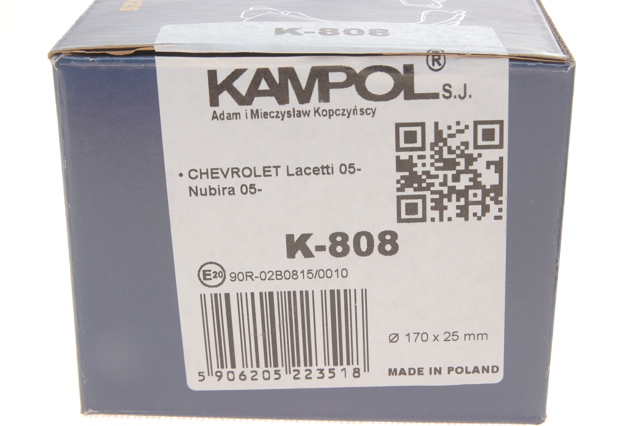 Купить K808 Kampol Колодки ручника/стояночного тормоза