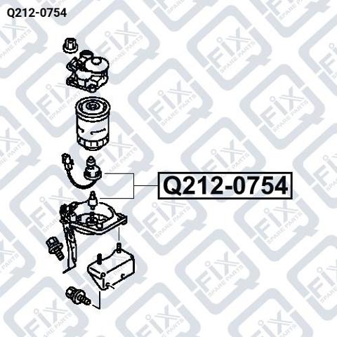 Датчик уровня воды топливного фильтра Q-fix Q2120754 цена, от 26.17 USD