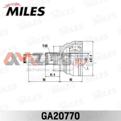 GA20770 Miles junta homocinética externa dianteira