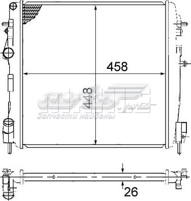 CR 1506 000S Mahle Original radiador de esfriamento de motor