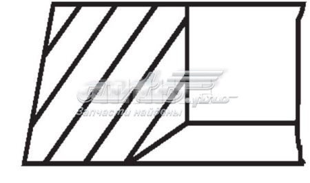 Комплект поршневых колец на 1 цилиндр, 2-й ремонт (+0,50) 02223N2 Mahle Original