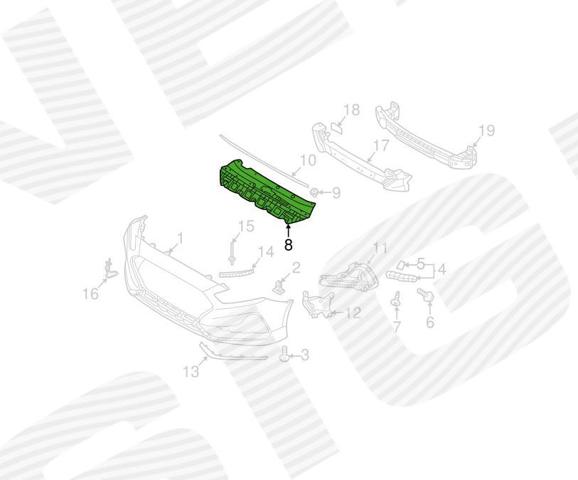 PHN33348A Signeda Накладка передней панели (суппорта радиатора) верхняя
