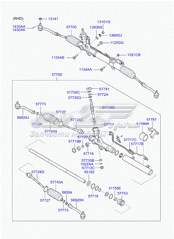 Рейка рулевая REMA-PARTS 577004H100