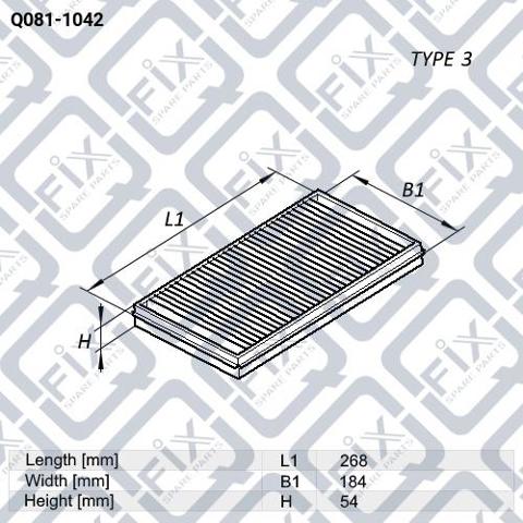 Воздушный фильтр Q0811042 Q-fix