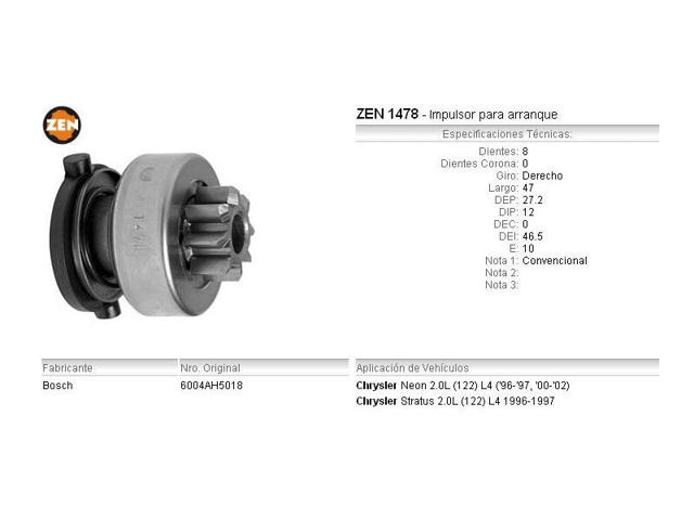  Бендикс ZEN ZN1478 цена, от 12.33 USD
