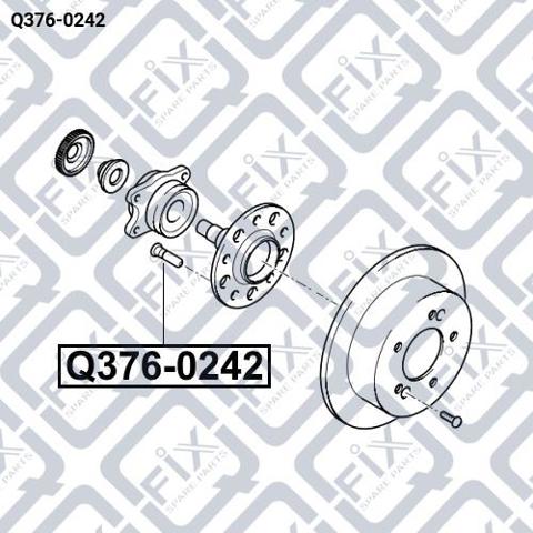Колісний болт задній Q3760242 Q-FIX