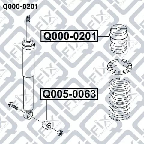 Q0000201 Q-fix Буфер амортизатора заднего