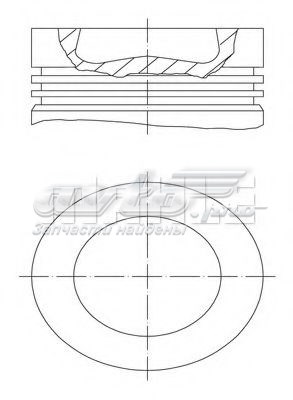 Поршень на 1 цилиндр 028PI00100002 Mahle Original