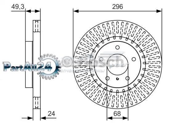 Купить 0986479T44 Bosch Ротор тормозной
