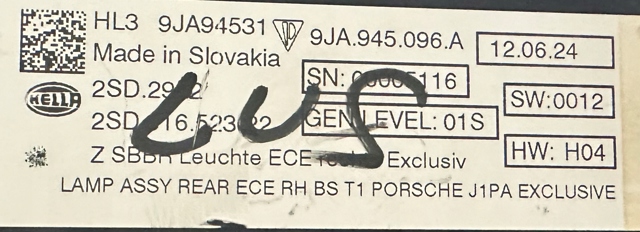 9JA945096A Porsche 