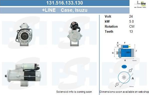 Стартер CV PSH 131516133130