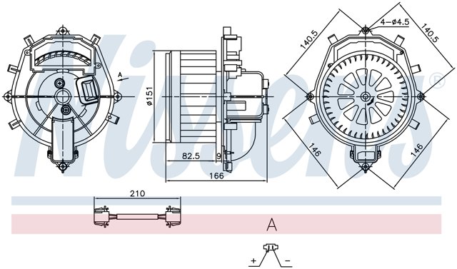 87287 Nissens motor de ventilador de forno (de aquecedor de salão)