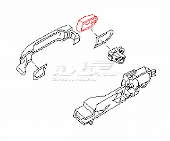 80644AX600 Nissan maçaneta dianteira esquerda externa da porta