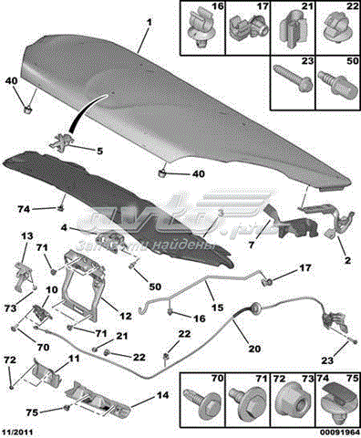 Фірмовий значок капота 9673874780 PEUGEOT