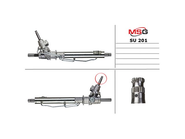 Реечный рулевой механизм MSG SU1001KIT цена, от 14.19 USD