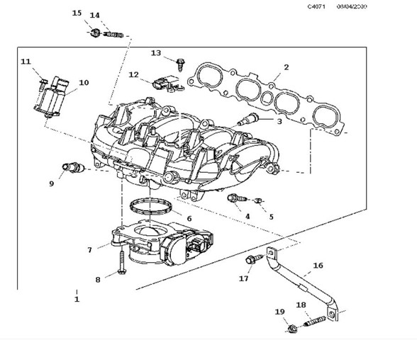 4804929 General Motors Клапан PCV вентиляции картера