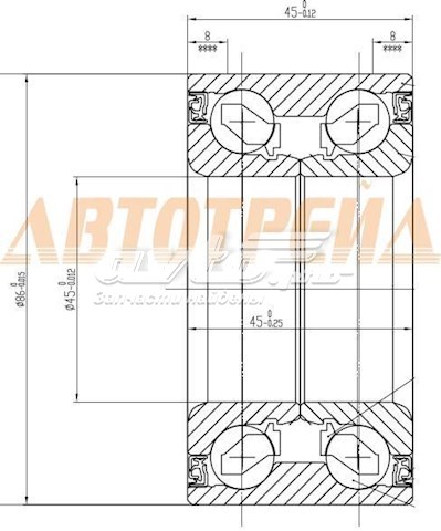 Подшипник ступицы DAC4586WCS69 Koyo