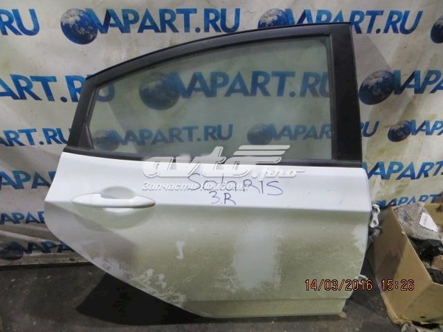 Стекло двери задней правой на Hyundai SOLARIS SBR11