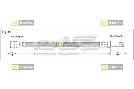 HADG1209 Starline Гибкая тормозная трубка передняя
