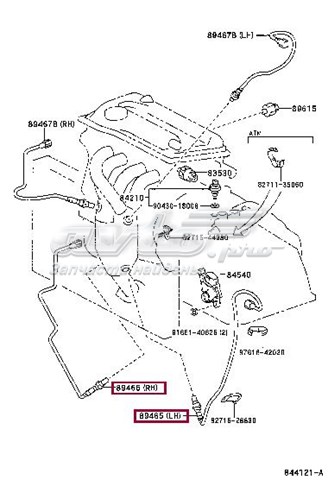 Sonda Lambda, Sensor de oxígeno despues del catalizador izquierdo 8946544050 TOYOTA