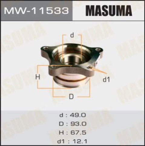 Купить MW11533 Masuma Подшипник задней ступицы