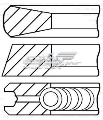 Комплект поршневых колец на 1 цилиндр, стандарт 0811180000 Federal Mogul