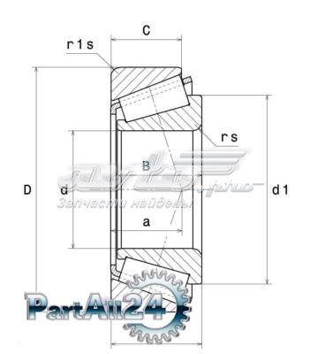 Подшипник полуоси заднего моста внутренний NSK HR30207J цена, от 10.95 USD