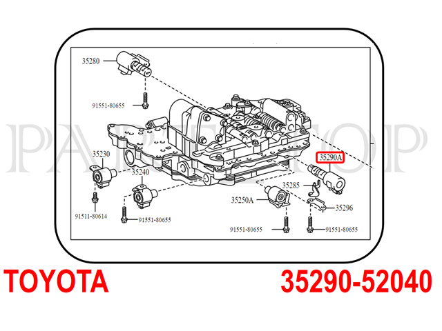 Solenoide De Transmision Automatica 3529052040 TOYOTA