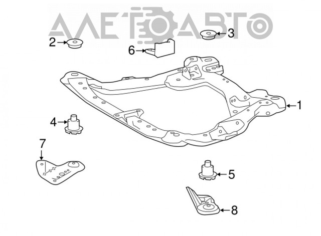 Кронштейн передньої балки 5102433070 TOYOTA